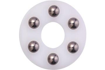 xiros® thrust washer, xirodur B180, balls made of stainless steel, mm