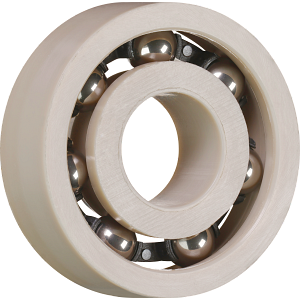 xiros® deep groove ball bearing xirodur® A500, heat & chemical specialist, reinforced cage material, stainless steel balls