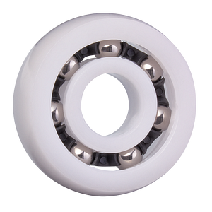Track roller crowned xirodur® B180, one-piece solution, stainless steel balls