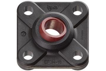 Flange bearings with 4 mounting holes, EFSM, igubal®, spherical ball iglidur® R