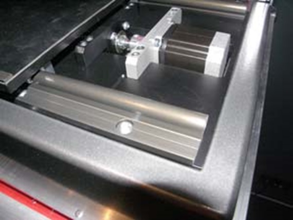 Workpiece table of the laser system