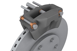 iglidur plain bearings in the brake calliper